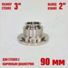 Фланец для колпачковой колонны 3" с выходом 2"